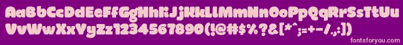 Smile Font – Pink Fonts on Purple Background