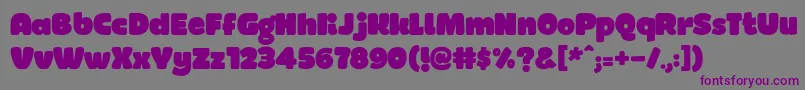Smile Font – Purple Fonts on Gray Background