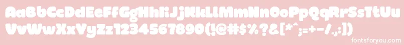 Smile-fontti – valkoiset fontit vaaleanpunaisella taustalla