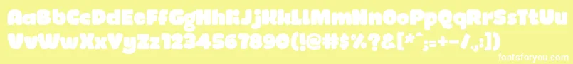 Smile Font – White Fonts on Yellow Background