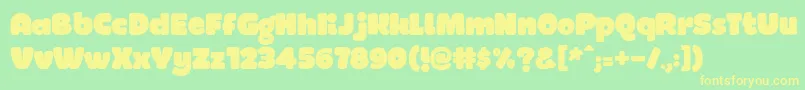 Smile Font – Yellow Fonts on Green Background