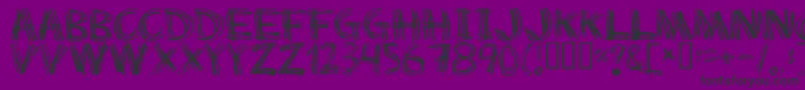 フォントScratchmyback – 紫の背景に黒い文字