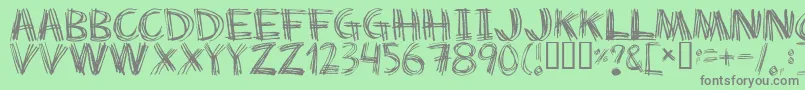 Scratchmyback Font – Gray Fonts on Green Background
