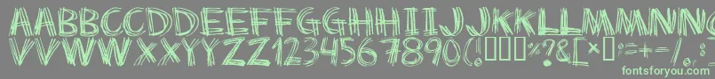 Scratchmyback Font – Green Fonts on Gray Background