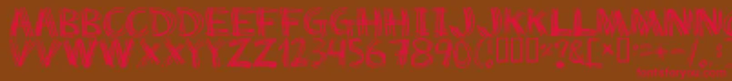 Scratchmyback Font – Red Fonts on Brown Background