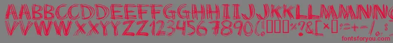 Scratchmyback Font – Red Fonts on Gray Background