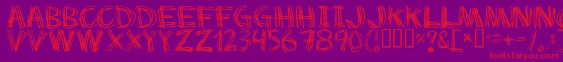 Scratchmyback Font – Red Fonts on Purple Background