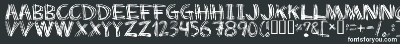 フォントScratchmyback – 黒い背景に白い文字