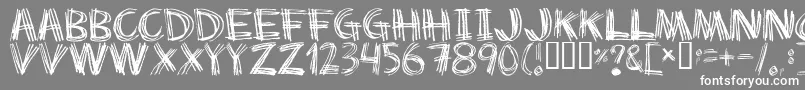Scratchmyback Font – White Fonts on Gray Background