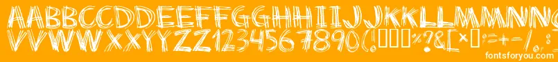 Scratchmyback Font – White Fonts on Orange Background