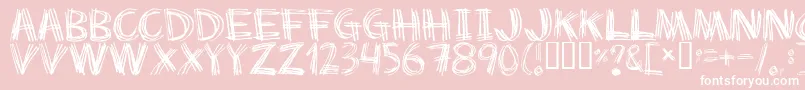 Scratchmyback Font – White Fonts on Pink Background