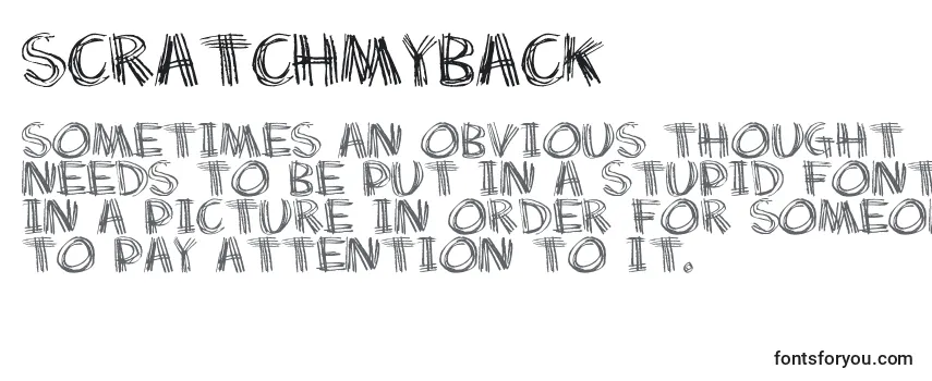 Review of the Scratchmyback Font