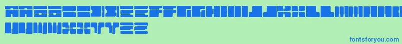 Cable-Schriftart – Blaue Schriften auf grünem Hintergrund