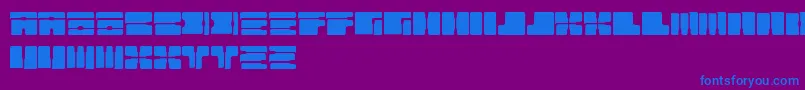 Cable Font – Blue Fonts on Purple Background