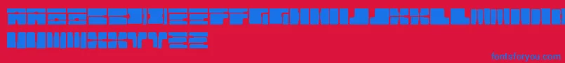フォントCable – 赤い背景に青い文字