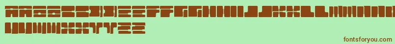 フォントCable – 緑の背景に茶色のフォント