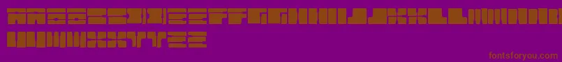 フォントCable – 紫色の背景に茶色のフォント