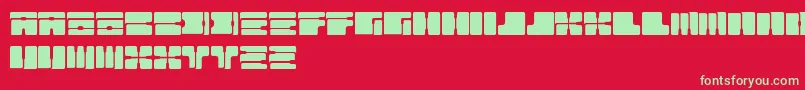 Cable Font – Green Fonts on Red Background