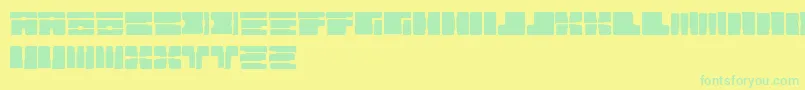 Cable Font – Green Fonts on Yellow Background