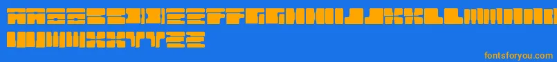Cable Font – Orange Fonts on Blue Background