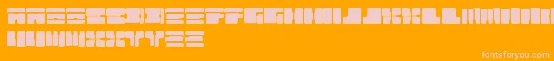 フォントCable – オレンジの背景にピンクのフォント