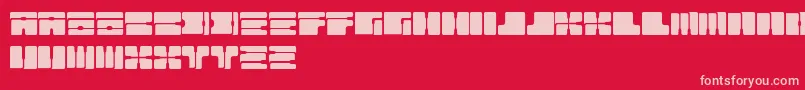 Cable Font – Pink Fonts on Red Background