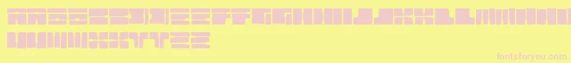 フォントCable – ピンクのフォント、黄色の背景