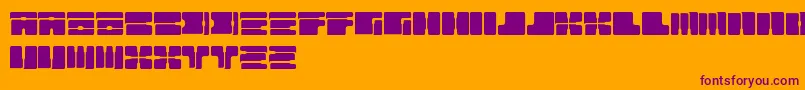 Cable-Schriftart – Violette Schriften auf orangefarbenem Hintergrund