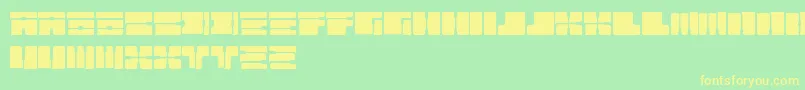 Cable Font – Yellow Fonts on Green Background