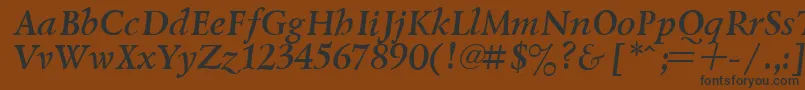 LazurskyBoldItalic.001.001 Font – Black Fonts on Brown Background
