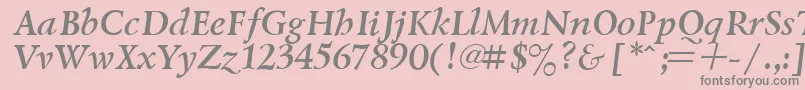 More about LazurskyBoldItalic.001.001 Font LazurskyBoldItalic.001.001 Font – Gray Fonts on Pink Background