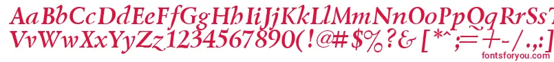 フォントLazurskyBoldItalic.001.001 – 赤い文字