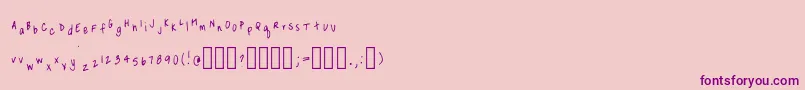 QueengladysRegular Font – Purple Fonts on Pink Background