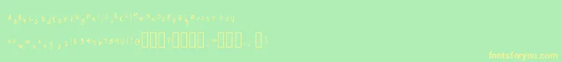 QueengladysRegular Font – Yellow Fonts on Green Background