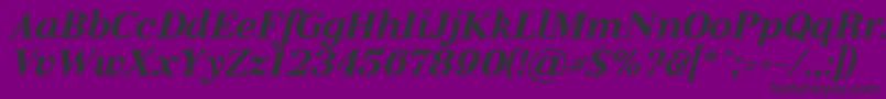 LitolandItalic Font – Black Fonts on Purple Background