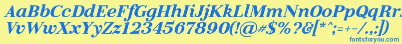 fuente LitolandItalic – Fuentes Azules Sobre Fondo Amarillo