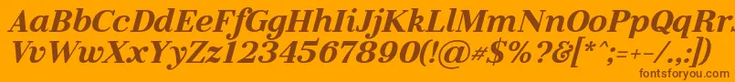 LitolandItalic Font – Brown Fonts on Orange Background
