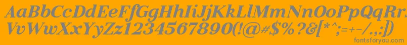 LitolandItalic Font – Gray Fonts on Orange Background