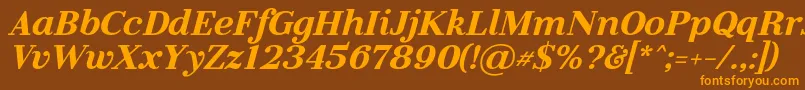 Police LitolandItalic – polices orange sur fond brun