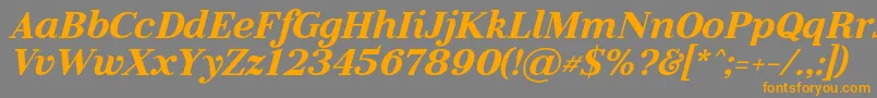 LitolandItalic Font – Orange Fonts on Gray Background