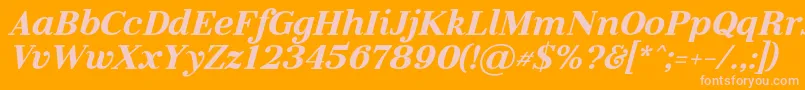 LitolandItalic Font – Pink Fonts on Orange Background