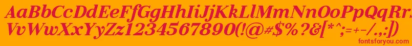 LitolandItalic Font – Red Fonts on Orange Background