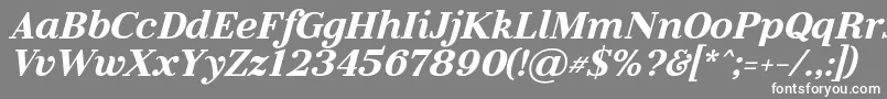 LitolandItalic Font – White Fonts on Gray Background