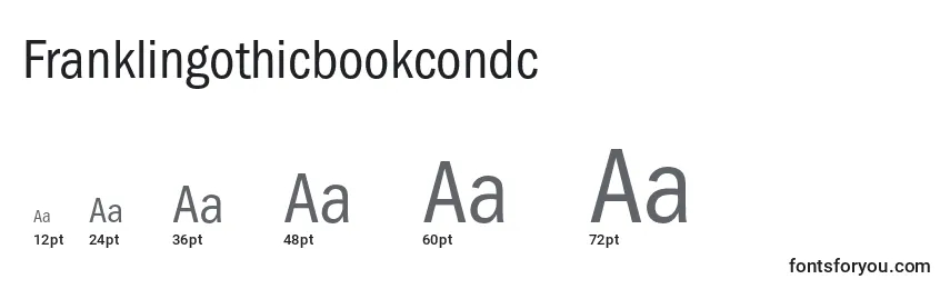 Размеры шрифта Franklingothicbookcondc