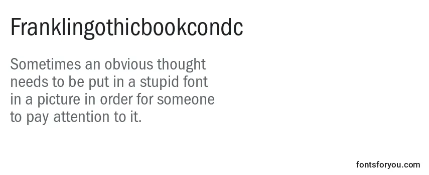 Franklingothicbookcondc Font