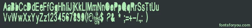Шрифт VintageCre – зелёные шрифты на чёрном фоне