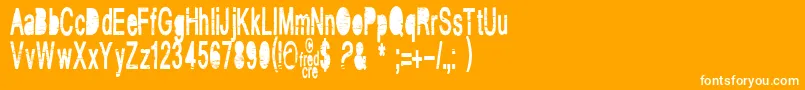 VintageCre Font – White Fonts on Orange Background