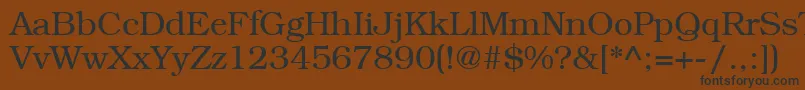 LibrarianRegular-fontti – mustat fontit ruskealla taustalla