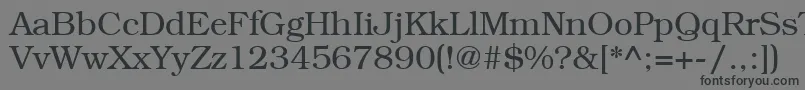LibrarianRegular-fontti – mustat fontit harmaalla taustalla