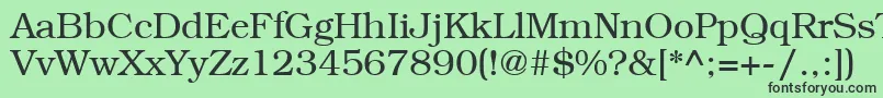 LibrarianRegular Font – Black Fonts on Green Background
